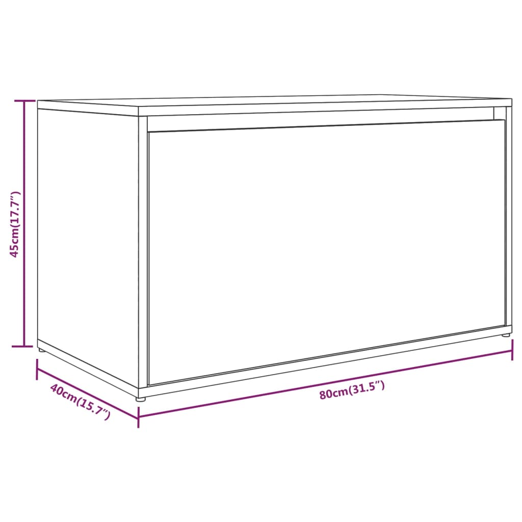 Banc d'entrée 80x40x45 cm Chêne fumé Bois d'ingénierie Bancs coffres vidaXL   