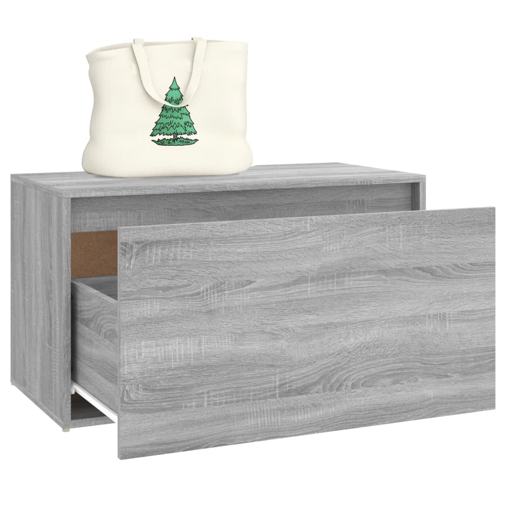 Banc d'entrée 80x40x45 cm Sonoma gris Bois d'ingénierie Bancs coffres vidaXL   