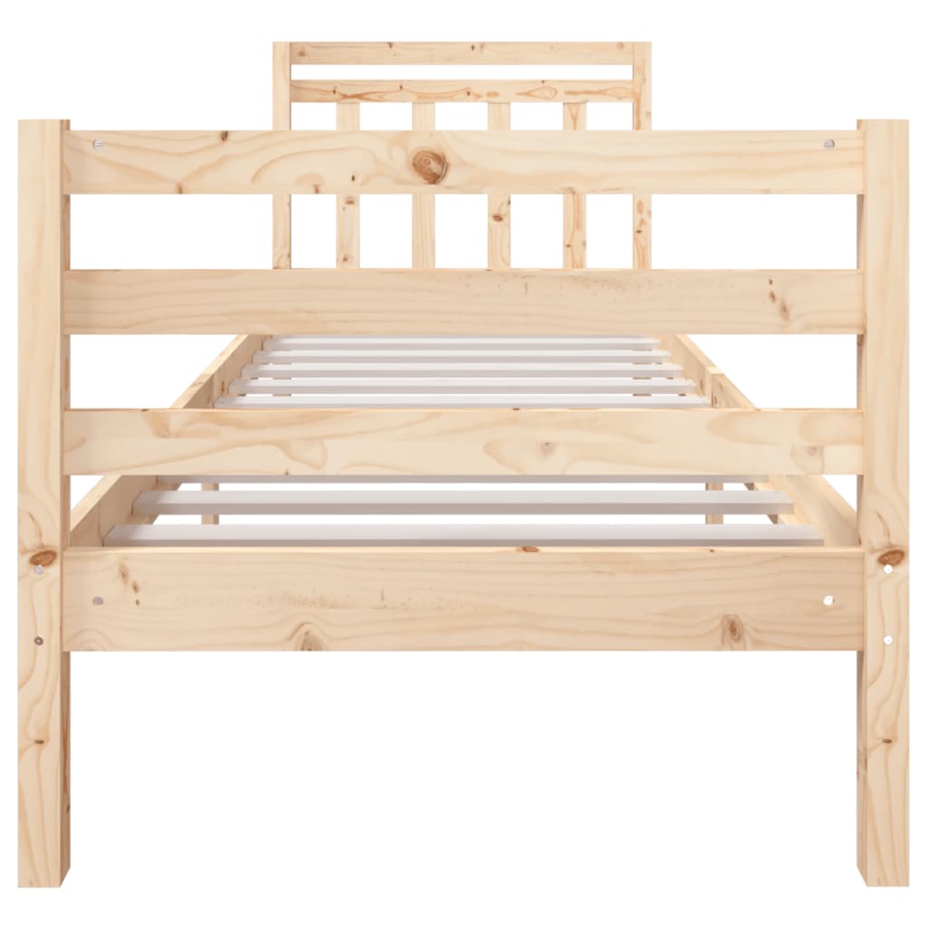 Cadre de lit 75x190 cm Petit simple Bois massif Lits & cadres de lit vidaXL   