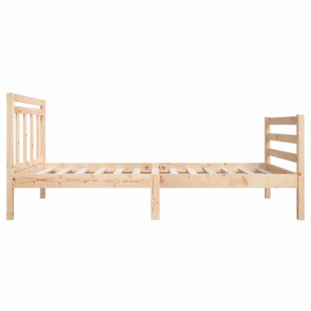 Cadre de lit 75x190 cm Petit simple Bois massif Lits & cadres de lit vidaXL   