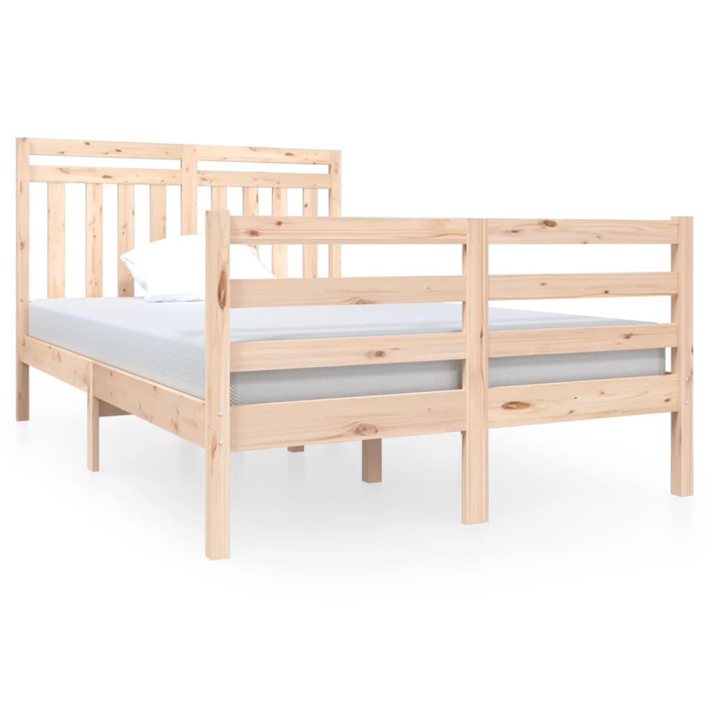 Cadre de lit 120x190 cm Petit double Bois massif Lits & cadres de lit vidaXL   