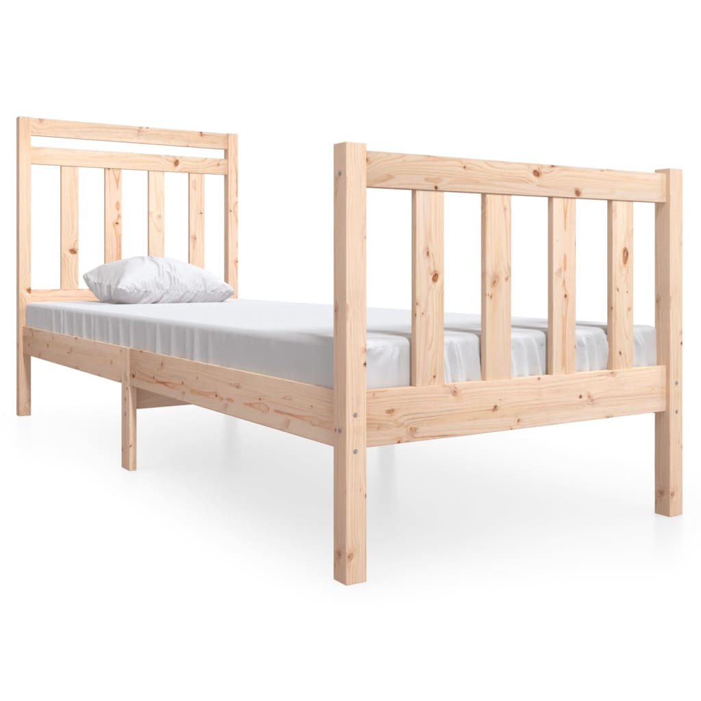 Cadre de lit 75x190 cm Petit simple Bois massif Lits & cadres de lit vidaXL   