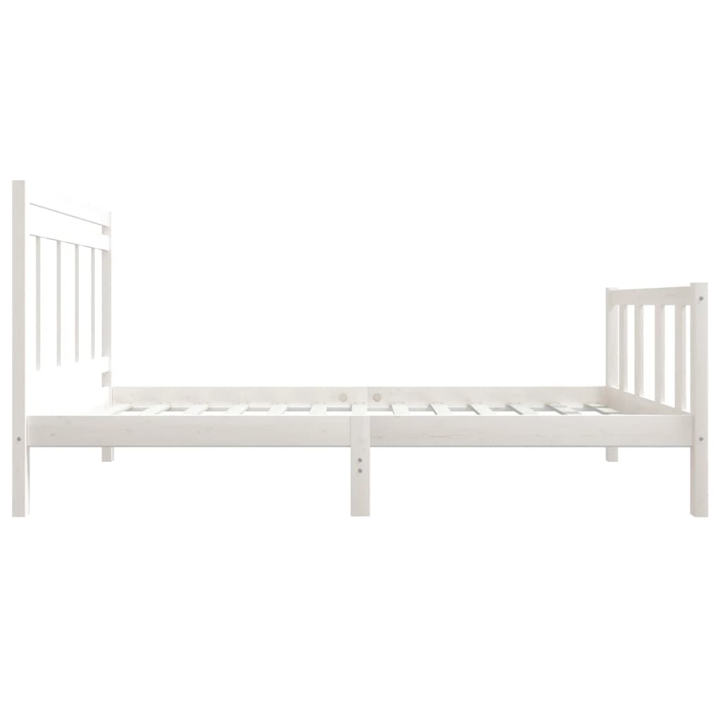 Cadre de lit Blanc Bois massif 90x200 cm Lits & cadres de lit vidaXL   