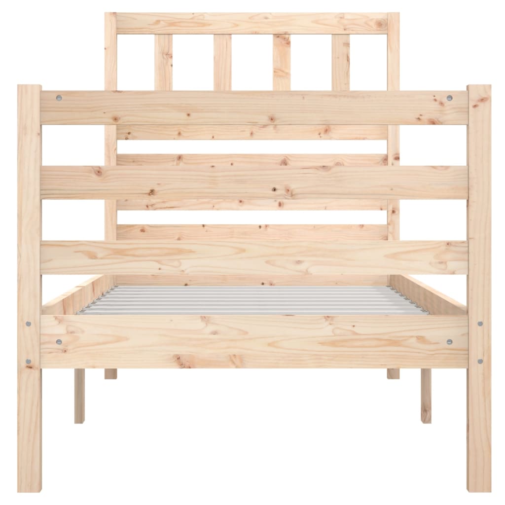 Cadre de lit 75x190 cm Petit simple Bois massif Lits & cadres de lit vidaXL   