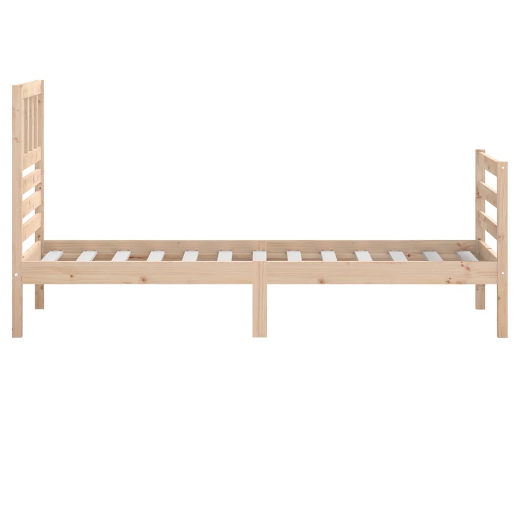 Cadre de lit 75x190 cm Petit simple Bois massif Lits & cadres de lit vidaXL   