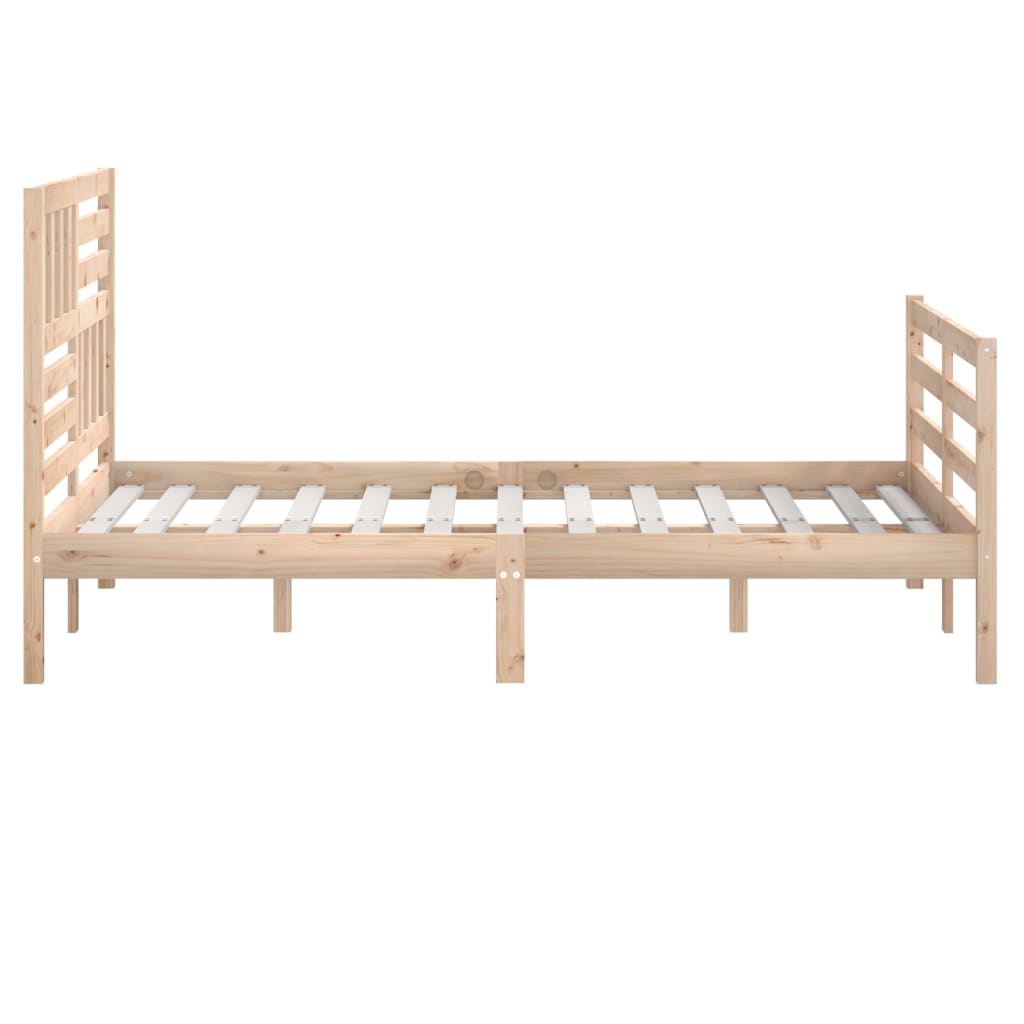 Cadre de lit 120x190 cm Petit double Bois massif Lits & cadres de lit vidaXL   