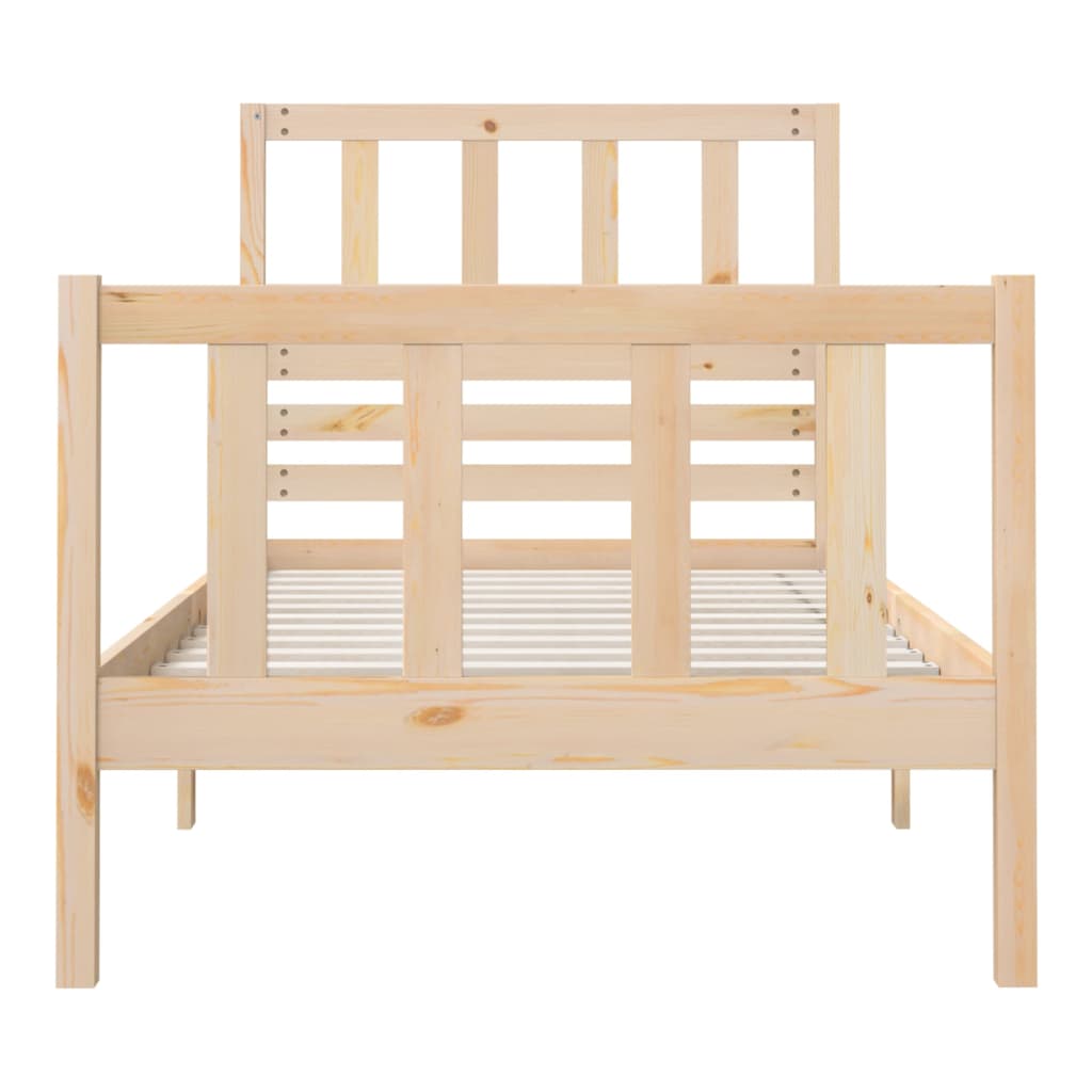 Cadre de lit 75x190 cm Petit simple Bois massif Lits & cadres de lit vidaXL   