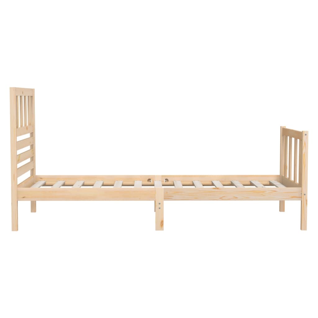 Cadre de lit 75x190 cm Petit simple Bois massif Lits & cadres de lit vidaXL   