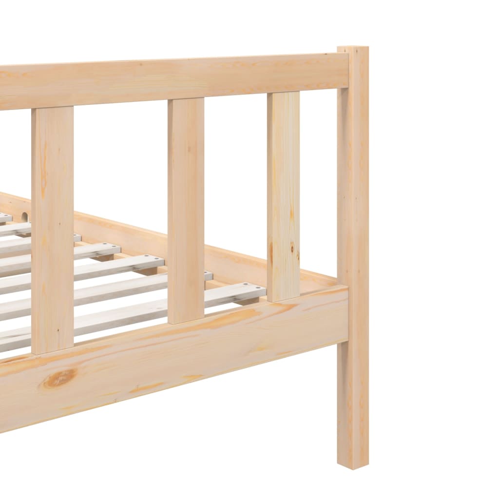 Cadre de lit 75x190 cm Petit simple Bois massif Lits & cadres de lit vidaXL   