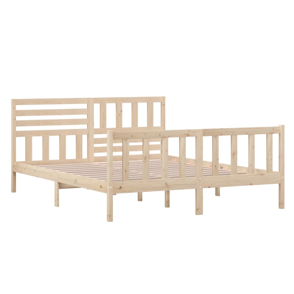 Cadre de lit Bois massif 160x200 cm Lits & cadres de lit vidaXL   