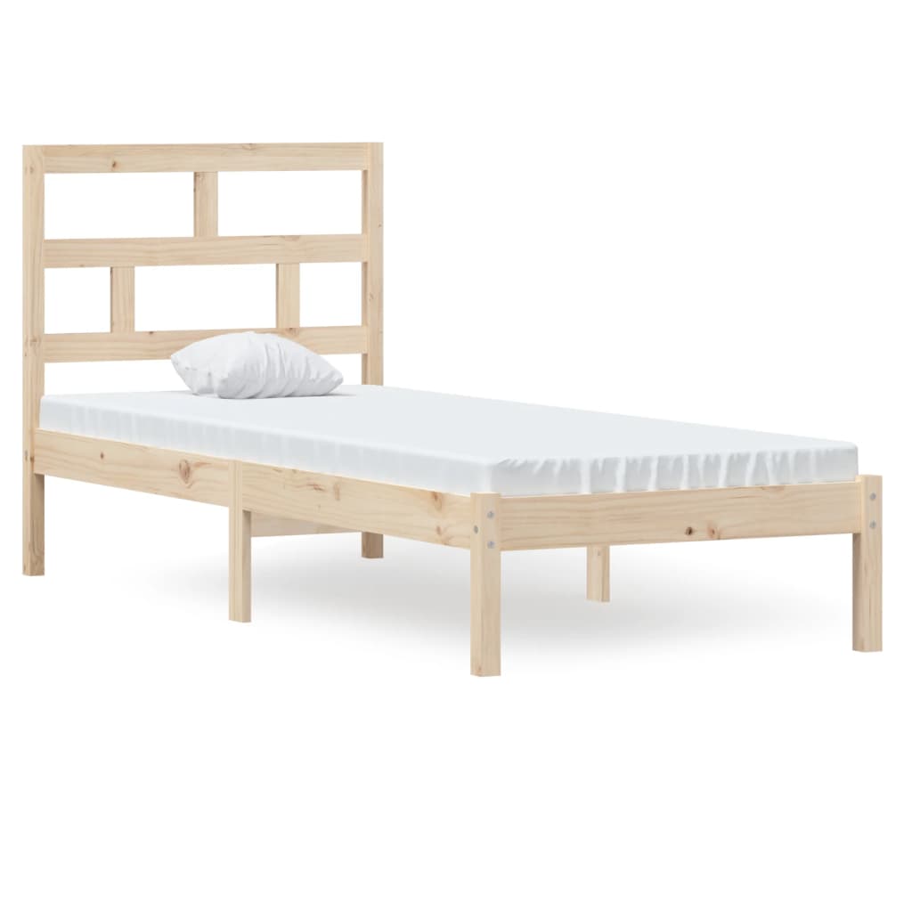 Cadre de lit 75x190 cm Petit simple Bois massif Lits & cadres de lit vidaXL   