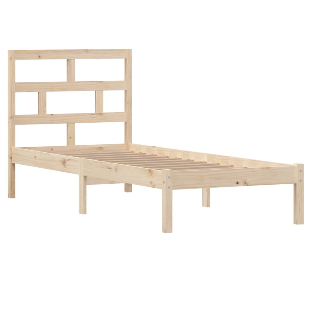 Cadre de lit 75x190 cm Petit simple Bois massif Lits & cadres de lit vidaXL   