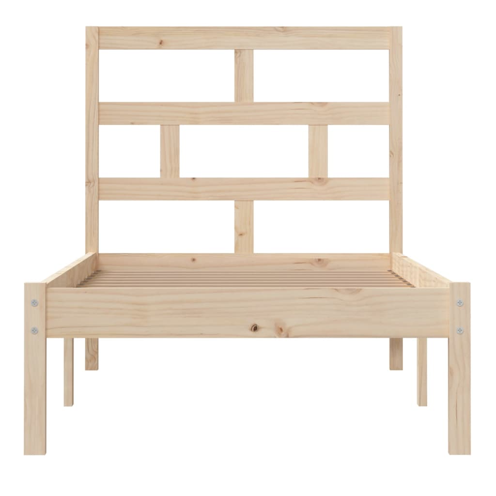 Cadre de lit 75x190 cm Petit simple Bois massif Lits & cadres de lit vidaXL   