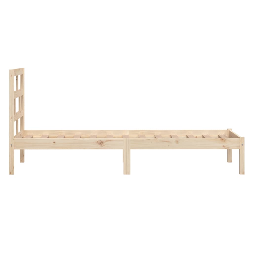 Cadre de lit 75x190 cm Petit simple Bois massif Lits & cadres de lit vidaXL   