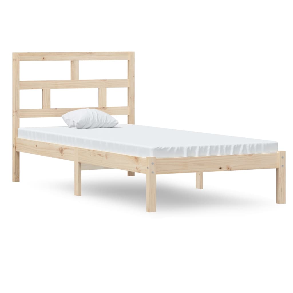 Cadre de lit 90x190 cm Simple Bois massif Lits & cadres de lit vidaXL   