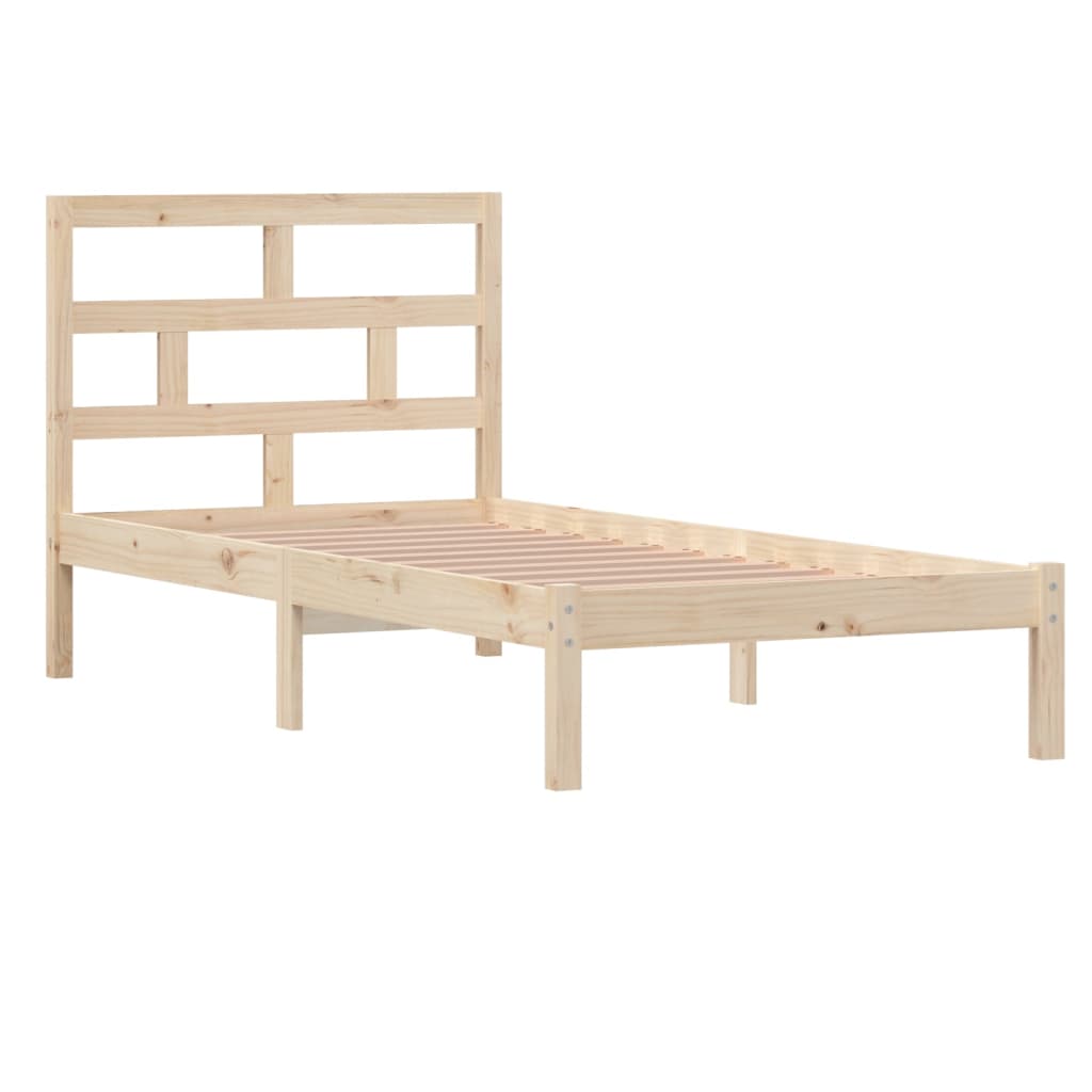 Cadre de lit 90x190 cm Simple Bois massif Lits & cadres de lit vidaXL   