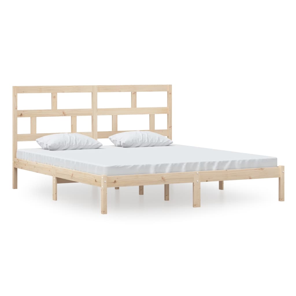 Cadre de lit 180x200 cm Super King Bois massif Lits & cadres de lit vidaXL   