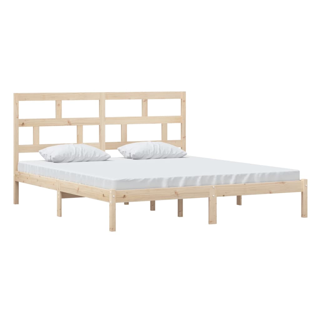 Cadre de lit 180x200 cm Super King Bois massif Lits & cadres de lit vidaXL   