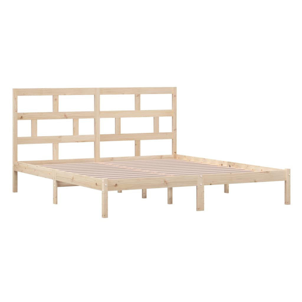 Cadre de lit 180x200 cm Super King Bois massif Lits & cadres de lit vidaXL   