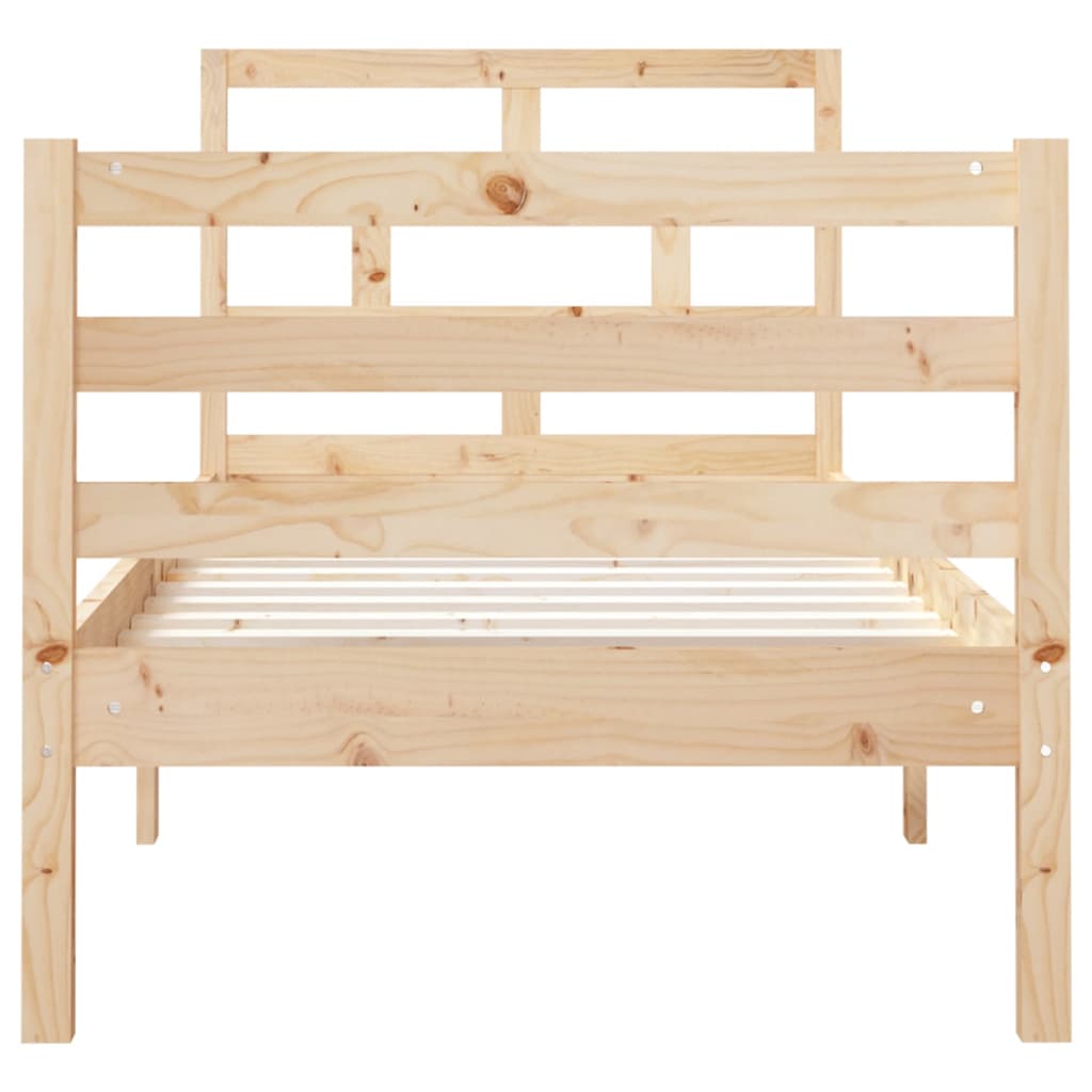 Cadre de lit 75x190 cm Petit simple Bois massif Lits & cadres de lit vidaXL   