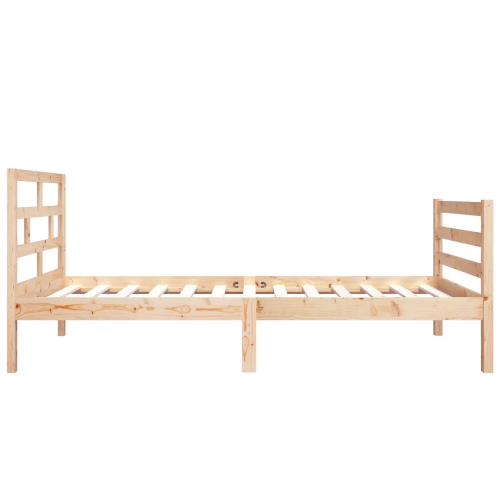 Cadre de lit 75x190 cm Petit simple Bois massif Lits & cadres de lit vidaXL   