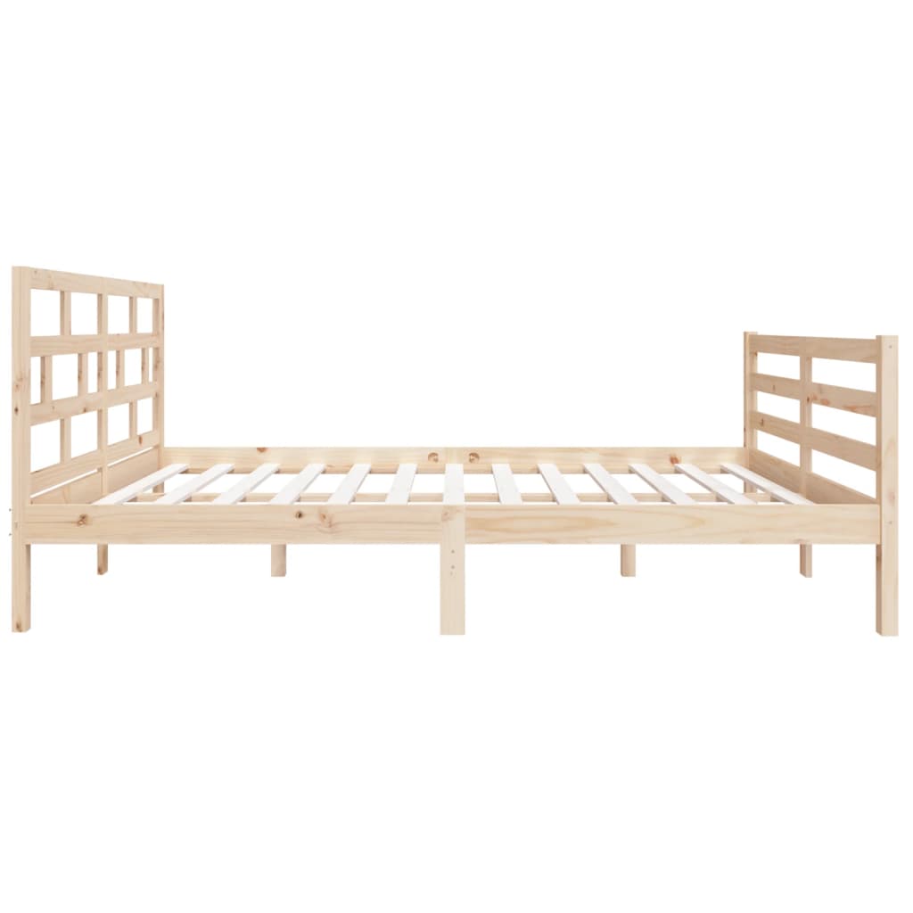 Cadre de lit 120x190 cm Petit double Bois massif Lits & cadres de lit vidaXL   