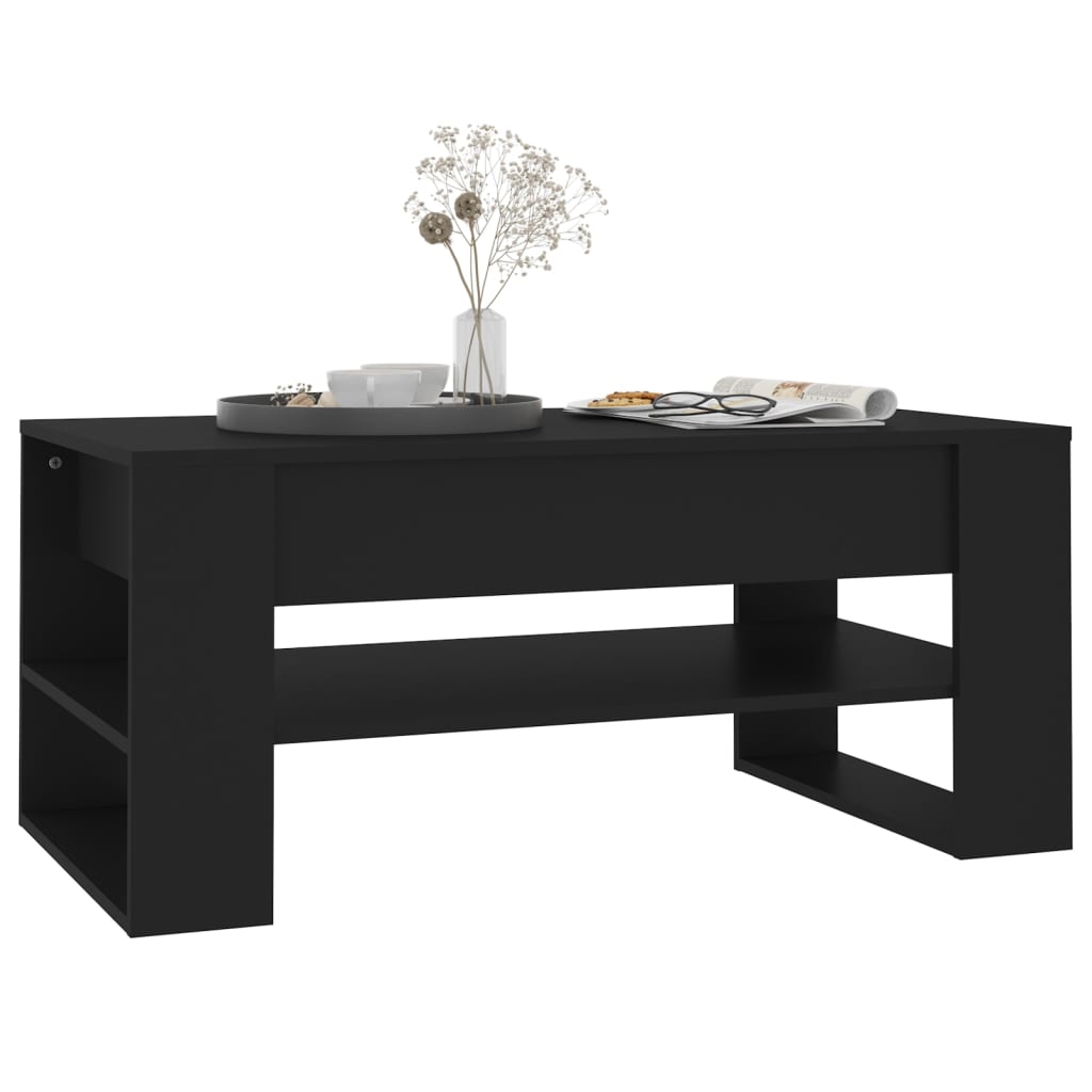 Table basse Noir 102x55x45 cm Bois d'ingénierie Tables basses vidaXL   