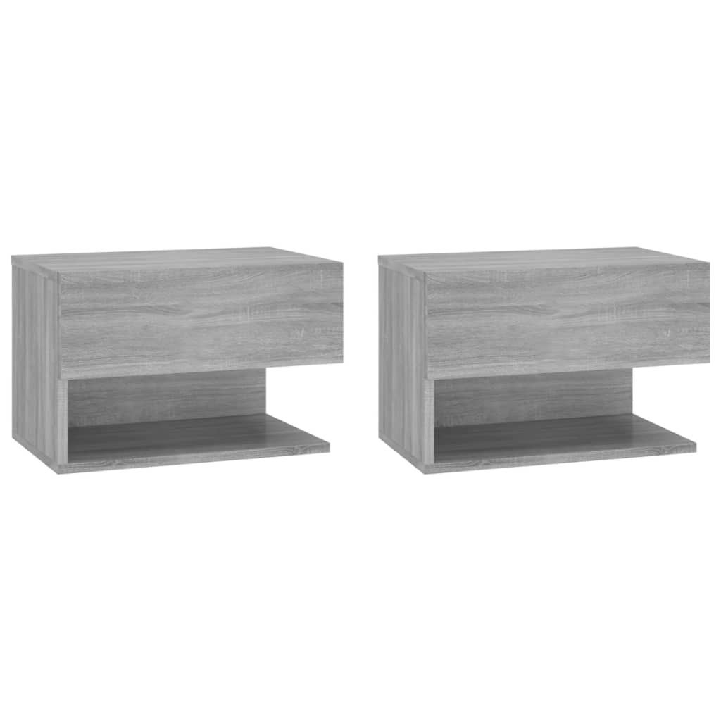 Tables de chevet murales 2 pcs Sonoma gris Tables de chevet vidaXL   