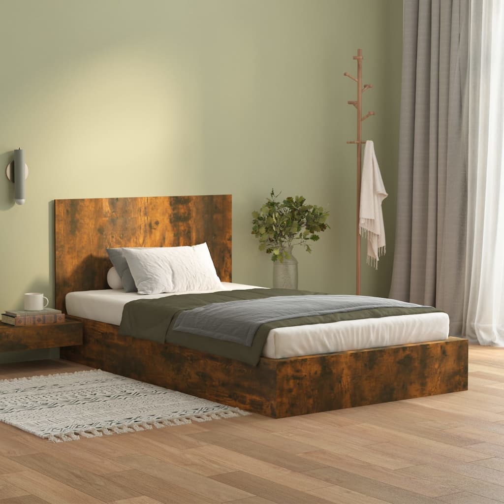 Tête de lit Chêne fumé 120x1,5x80 cm Bois d'ingénierie Têtes et pieds de lit vidaXL   