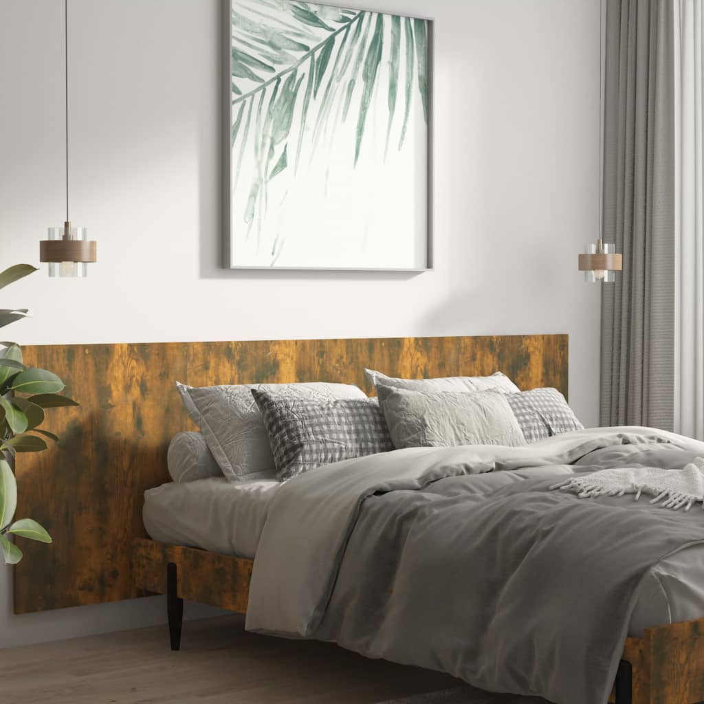 Tête de lit murale Chêne fumé 240x1,5x80 cm Bois d'ingénierie Têtes et pieds de lit vidaXL   