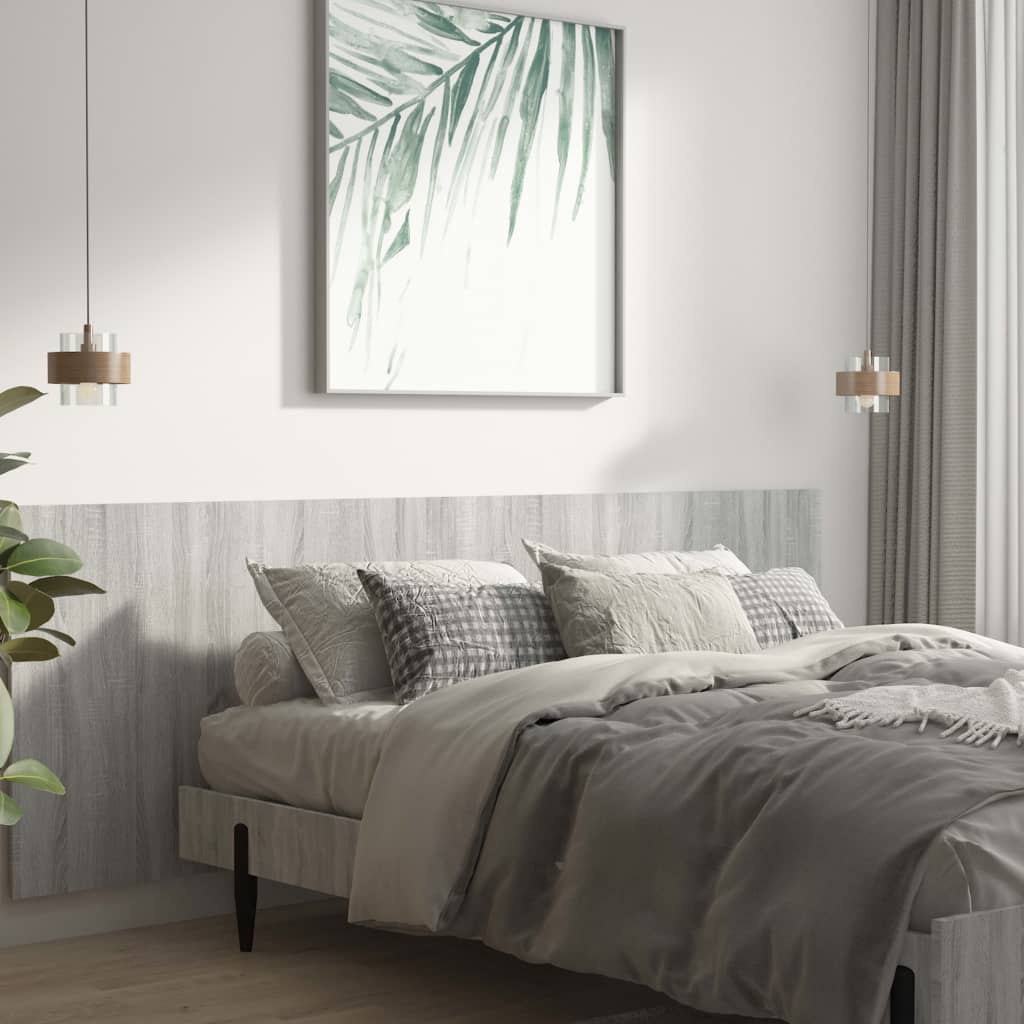 Tête de lit murale Sonoma gris 240x1,5x80 cm Bois d'ingénierie Têtes et pieds de lit vidaXL   