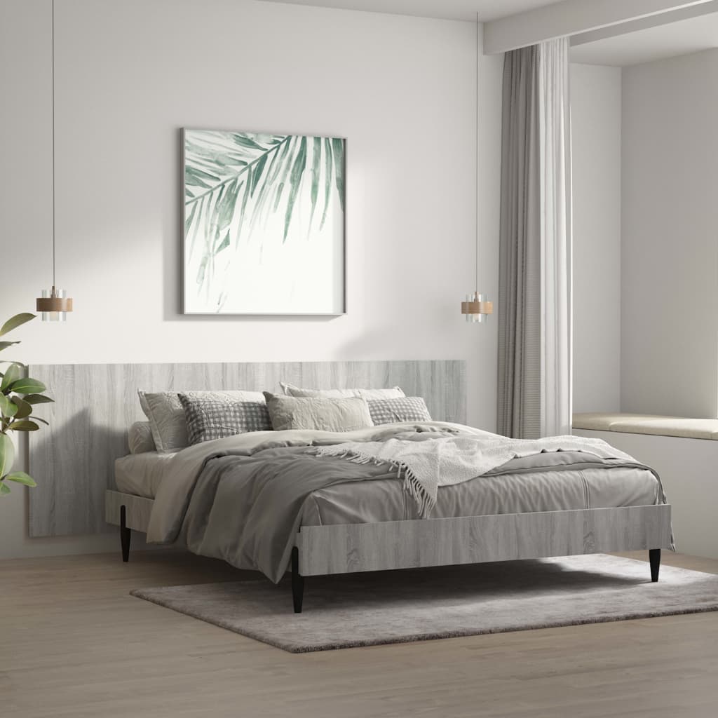 Tête de lit murale Sonoma gris 240x1,5x80 cm Bois d'ingénierie Têtes et pieds de lit vidaXL   