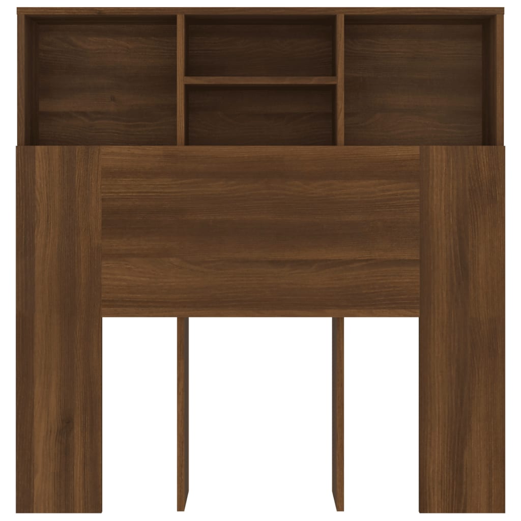 Armoire de tête de lit Chêne marron 100x19x103,5 cm Têtes et pieds de lit vidaXL   