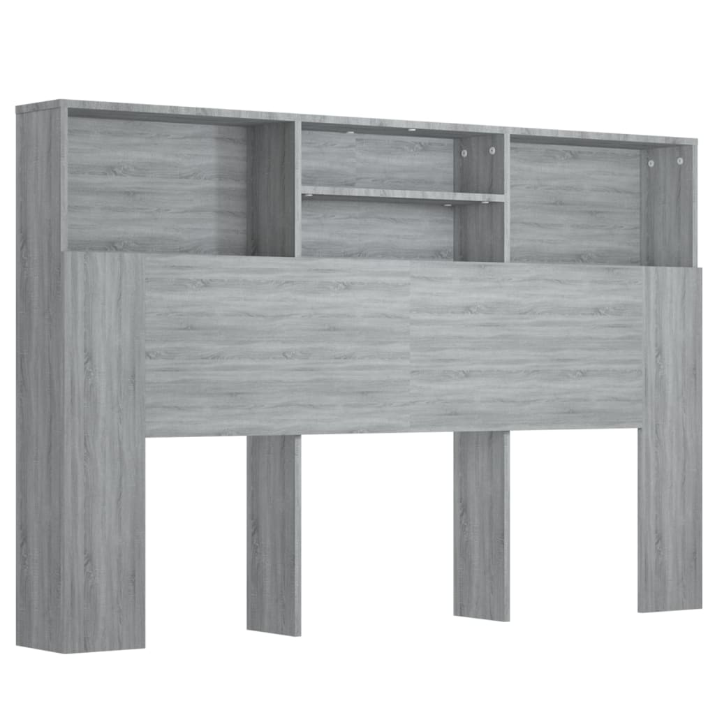 Armoire de tête de lit Sonoma gris 160x19x103,5 cm Têtes et pieds de lit vidaXL   