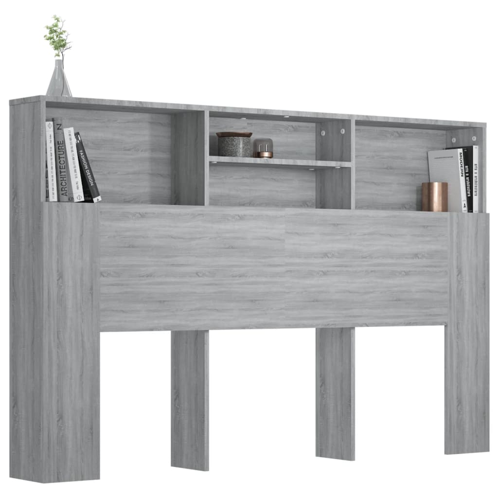 Armoire de tête de lit Sonoma gris 160x19x103,5 cm Têtes et pieds de lit vidaXL   