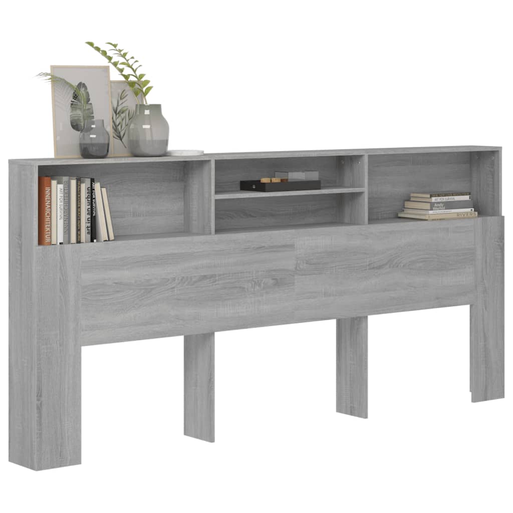 Armoire de tête de lit Sonoma gris 220x19x103,5 cm Têtes et pieds de lit vidaXL   