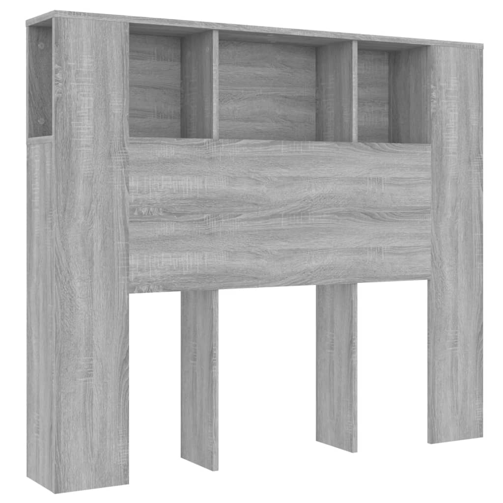 Armoire de tête de lit sonoma gris 120x18,5x102,5 cm Têtes et pieds de lit vidaXL   