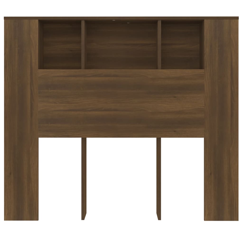 Armoire de tête de lit chêne marron 120x18,5x102,5 cm Têtes et pieds de lit vidaXL   