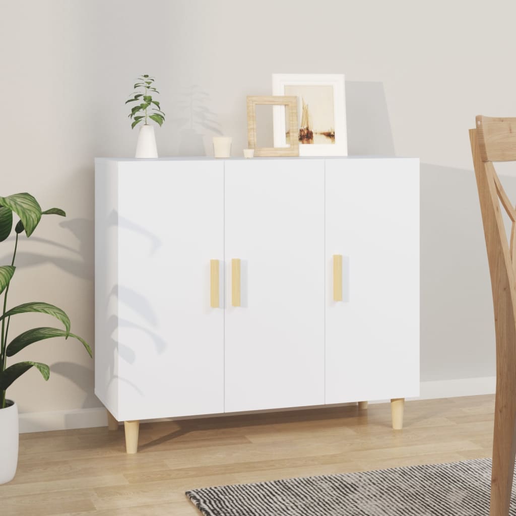 Buffet blanc 90x34x80 cm bois d'ingénierie - Xios Store SNC