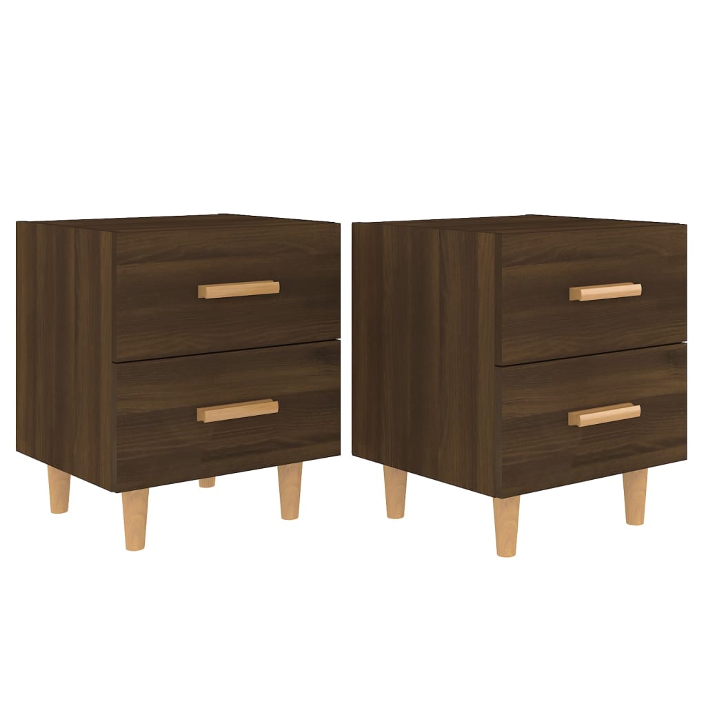 Tables de chevet 2 pcs Chêne marron 40x35x47,5 cm Tables de chevet vidaXL   