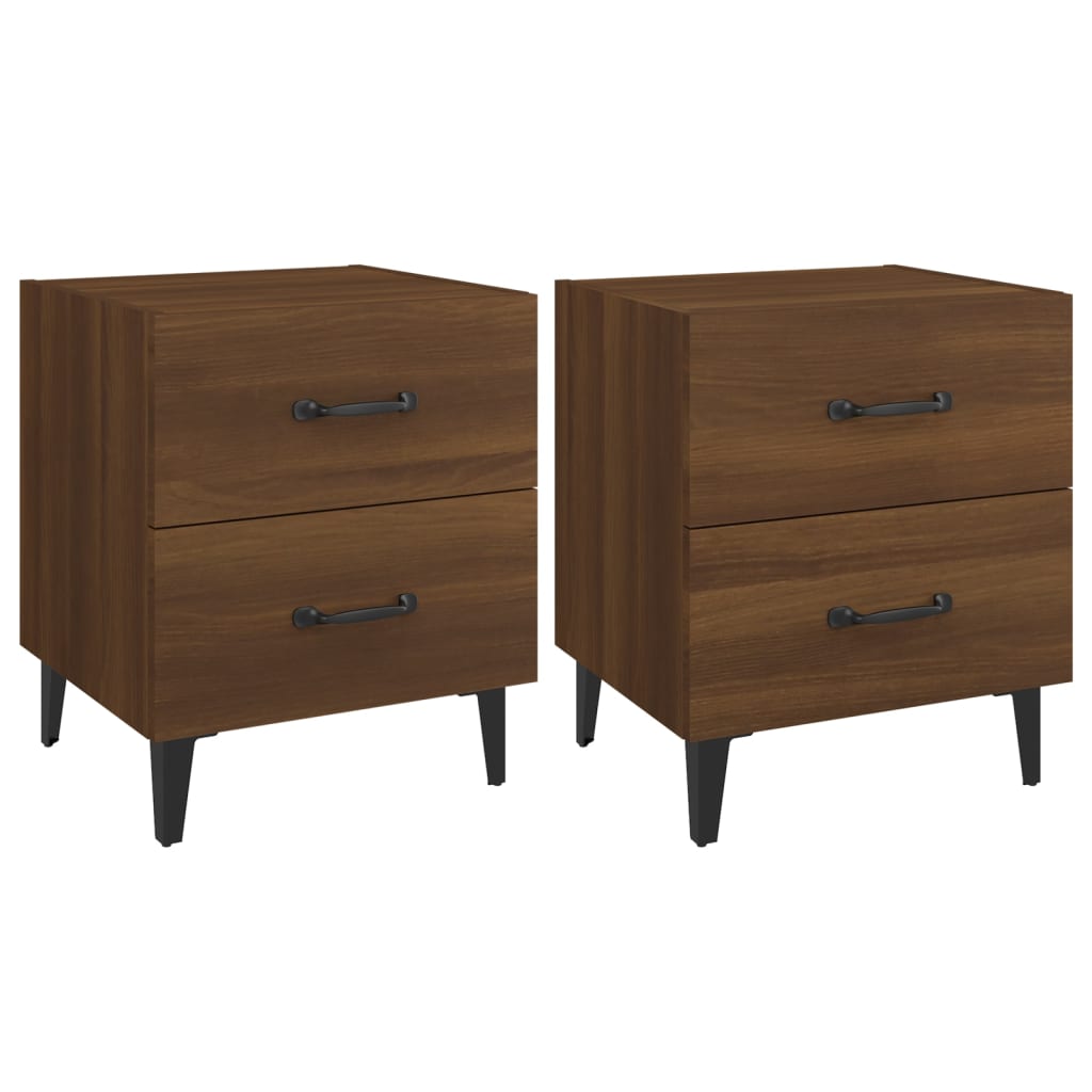 Tables de chevet 2 pcs Chêne marron 40x35x47,5 cm Tables de chevet vidaXL   