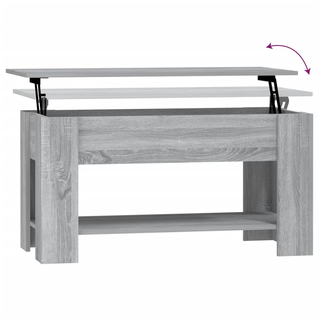 Table basse Sonoma gris 101x49x52 cm Bois d'ingénierie Tables basses vidaXL   