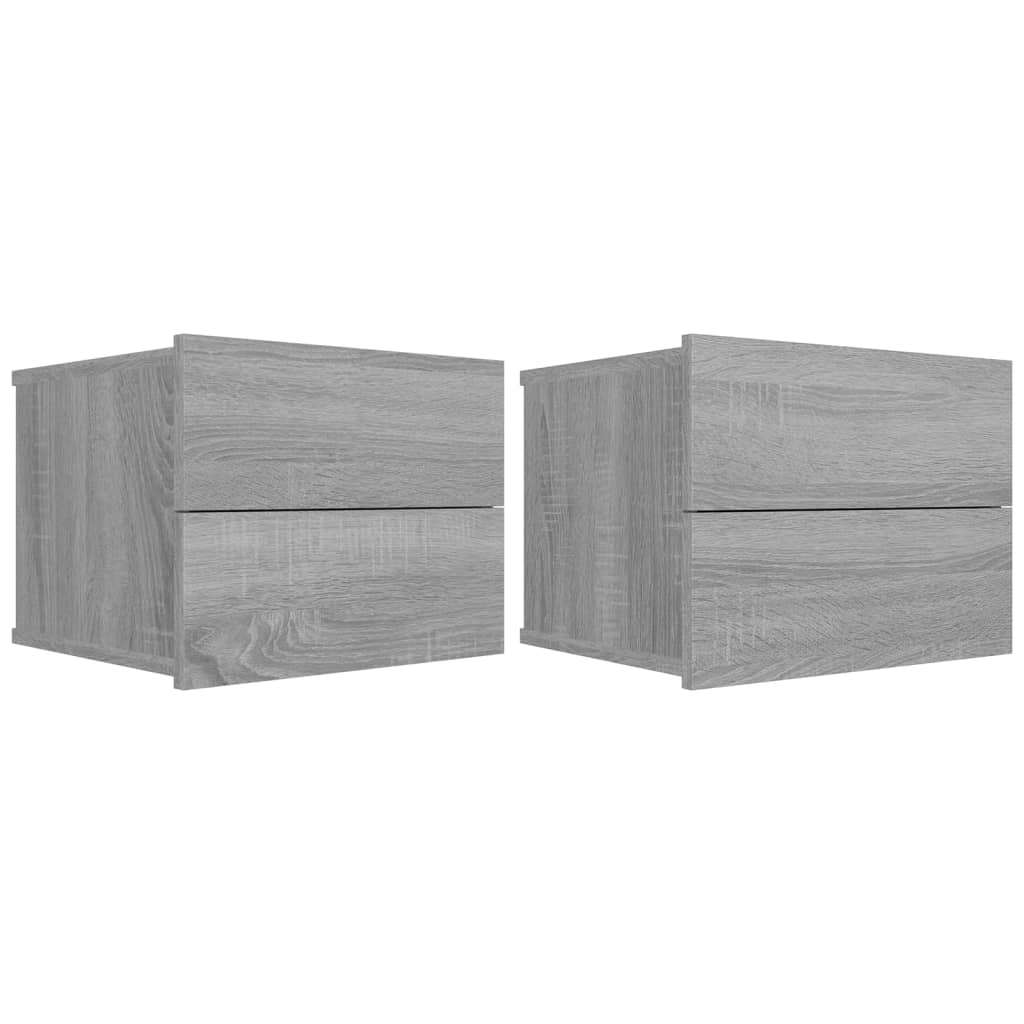 Tables de chevet 2 pcs Sonoma gris 40x30x30cm Bois d'ingénierie Tables de chevet vidaXL   