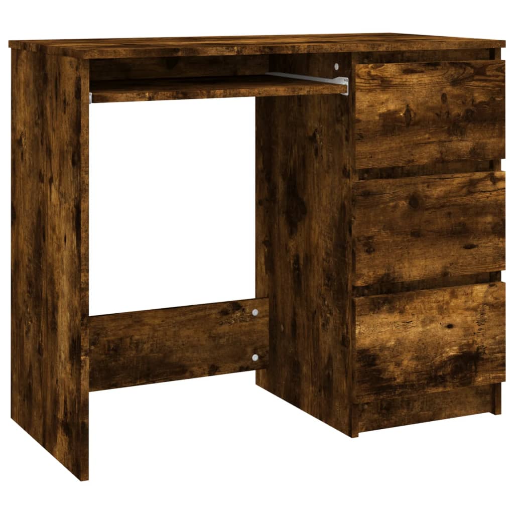 Bureau Chêne fumé 90x45x76 cm Bois d'ingénierie Bureaux vidaXL   