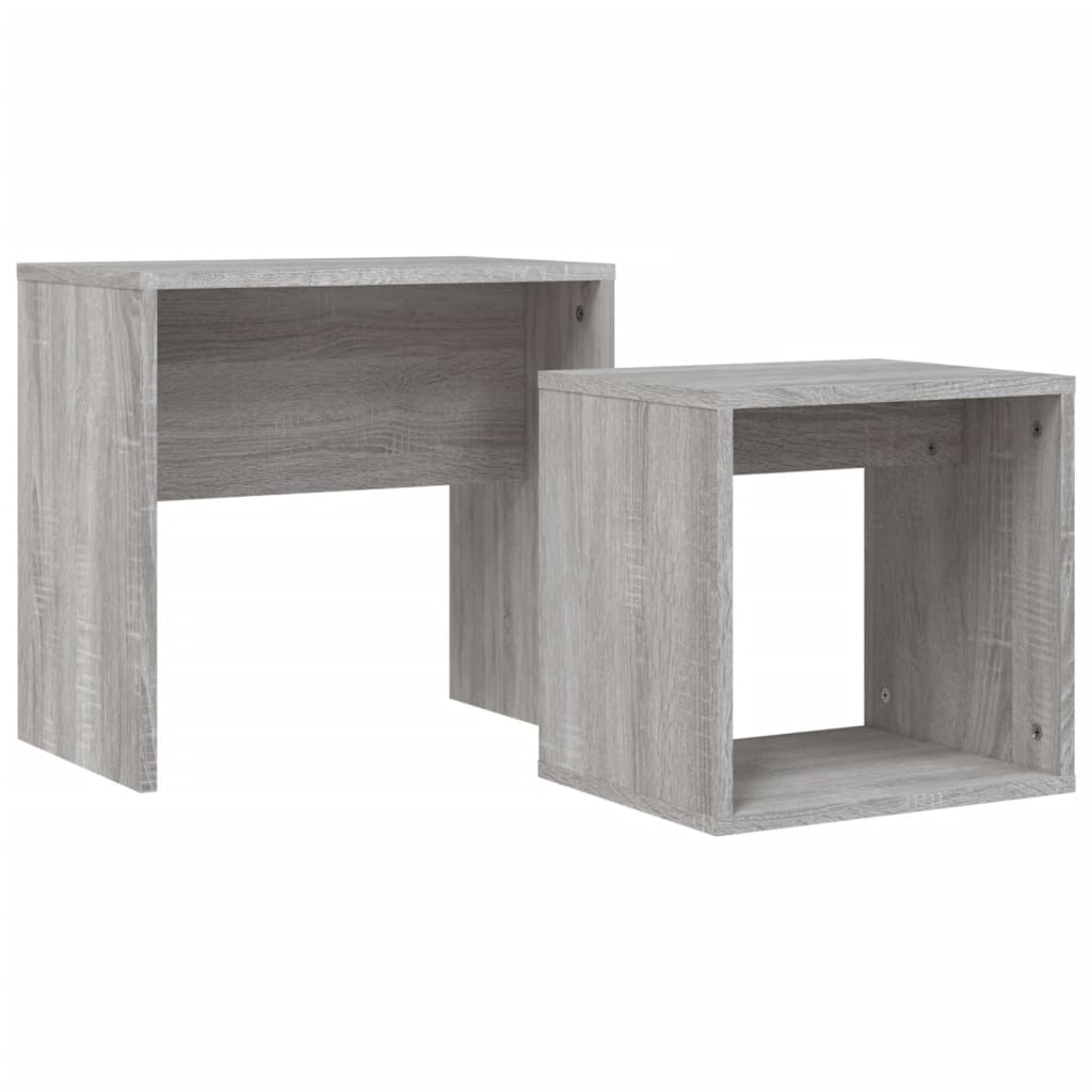 Tables basses gigognes 2 pcs sonoma gris bois d'ingénierie Tables basses vidaXL   