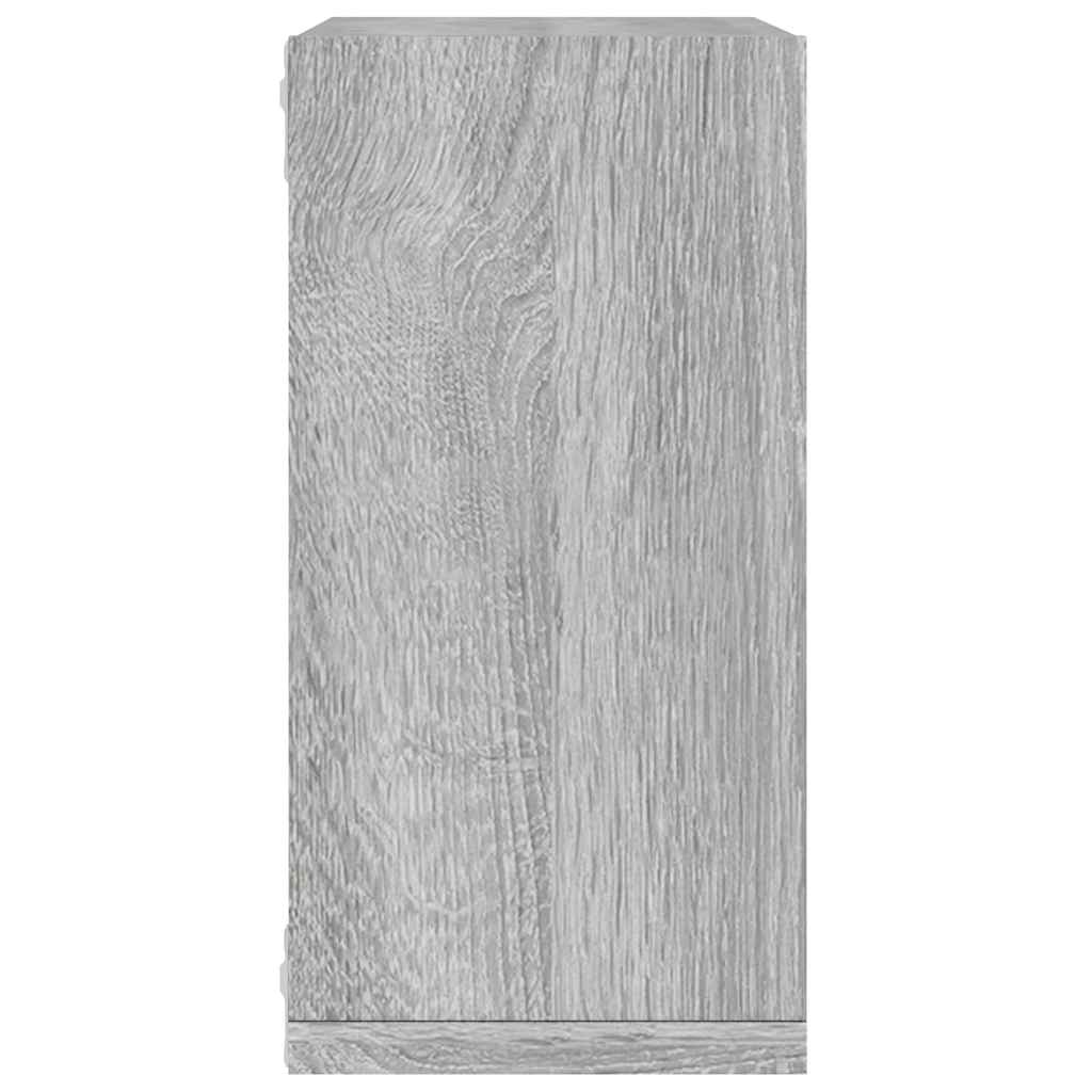 Étagères cube murales 4 pcs sonoma gris 30x15x30 cm Étagères murales & corniches vidaXL