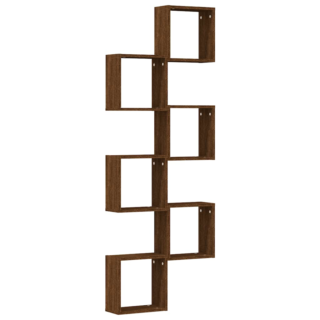 Étagères murales sous forme cube 6 pcs chêne marron 30x15x30cm Étagères murales & corniches vidaXL