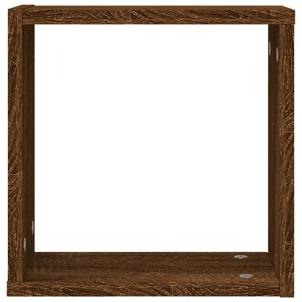 Étagères murales sous forme cube 6 pcs chêne marron 30x15x30cm Étagères murales & corniches vidaXL