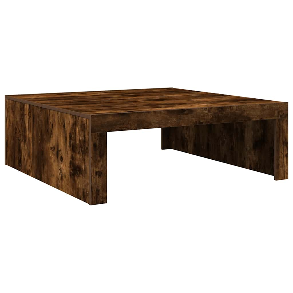 Table basse Chêne fumé 100x100x35 cm Bois d'ingénierie Tables basses vidaXL