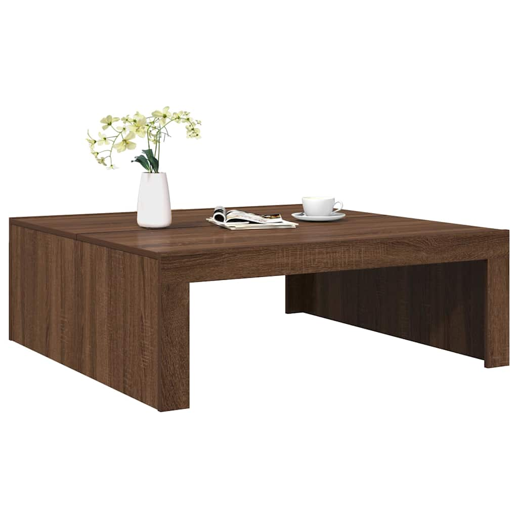 Table basse Chêne marron 100x100x35 cm Bois d'ingénierie Tables basses vidaXL